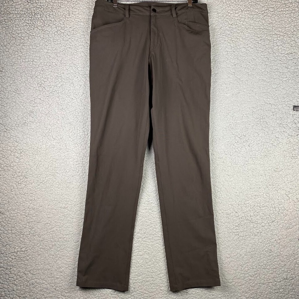 Lululemon Warpstreme Men's Pants Size 36x33 Brown Athletic ABC Classic Stretch